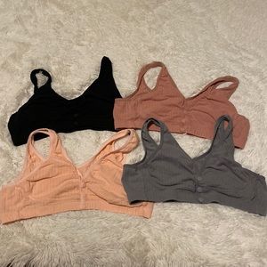 Bundle of 4 Snap Front Breastfeeding Sports Bras